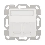LogiLink Keystone Faceplate 2 moduliams, i&scaron;siki&scaron;antis, UP/50, gryna balta