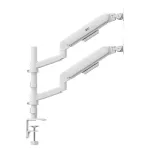 Ergo Office ER-692 W Dvigubo monitoriaus laikiklis, dujinė spyruoklė, 17&ndash;32 inch, 1&ndash;10 kg vienai rankai, matinė balta