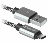 Defender USB-A į USB-C laidas 1,0 m 2,1 A baltas