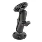 RAM Mounts B-Size dvigubos movos rankena su dviem apvaliais pagrindais tvirtinimo rinkinys