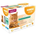 IAMS Delights Senior Land & Sea kolekcija padaže &ndash; &scaron;lapias maistas katėms &ndash; 12x85g