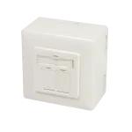 DSIT DC-Wall-Out-STP6-I pavir&scaron;inio montavimo Cat. 6/Class E ekranuotas dvigubas RJ45 lizdas, dramblio kaulo spalvos