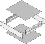 SCHROFF 3U 46TE Uždara aliumininė tu&scaron;čia panelė 30860505