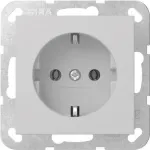 Gira System 55 SCHUKO lizdas, pilkas matinis, 4188015