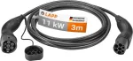 LAPP Type 2 EV įkrovimo kabelis Mode 3 11 kW 3 fazių 16 A 3 m juodas 75747