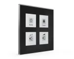 MDT BE-GTT4S.01 Glass Touch Panel Plus 4 mygtukų su temperatūros jutikliu, juodas
