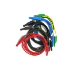 HT INSTRUMENTS KIT TLS-5 saugos matavimo laidų rinkinys, 5 laidai, 2 m, 4 mm izoliuoti bananų ki&scaron;tukai, CAT IV 600V / CAT III 1000V, 16 A, silikonas, raudona/juoda/mėlyna/žalia/geltona 2008250