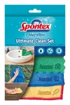 Spontex Ultimate Clean mikropluo&scaron;to &scaron;luostės, 3 vienetų rinkinys, 32 x 32 cm, įvairių spalvų 19790991