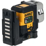Belaidis kelių linijų lazeris DeWalt DCLE14301GB 3&times;180&deg; kryžminės linijos, 18V, žalios linijos, integruota Powerstack Li‑Ion baterija