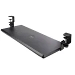 StarTech.com po stalu montuojama klaviatūros lentyna, užspaudžiama ergonomi&scaron;ka klaviatūros laikiklis, iki 12 kg, slankiojanti klaviatūros ir pelės dėžė su C-spaustuvais, reguliuojamo auk&scaron;čio (3,9/4,7/5,5 col.)