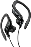 JVC HA-EB75-B-E sportinės įdedamos ausinės su ausų kabliukais, laidinės 3,5 mm, atsparios purslams, 16&ndash;20000 Hz, 1,2 m laidas, juodos