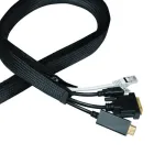 LogiLink KAB0083 kabelių apvalkalas su užtrauktuku, 50 mm, 5 m, juodas
