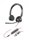 HP Poly Blackwire 3325 Stereo USB-C ausinės su 3,5 mm lizdu ir USB-C/A adapteriu