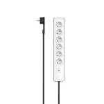Hama P2223764 ilginimo laidas 3 m 6 AC lizdų Juoda, Balta