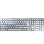 CHERRY KC 6000 SLIM FOR MAC klaviatūra, laidinė, USB, QWERTZ, voki&scaron;kas i&scaron;dėstymas, sidabrinė