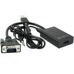 Microconnect MONGGHDMI keitiklis i&scaron; VGA su garsu į HDMI, USB maitinimas