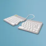 Ergonominė klaviatūra R-Go Split Break su pertraukų programine įranga, i&scaron;skirta klaviatūra, QWERTZ (DE), Bluetooth, balta