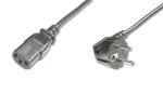 DIGITUS elektros maitinimo kabelis, kampinis Schuko &ndash; C13, 2,5 m, juodas