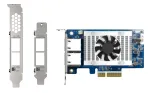 QNAP QXG-10G2T-X710 10GbE RJ45 PCIe tinklo plok&scaron;tė su dviem prievadais