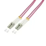 Skaidulinis optinis kabelis LogiLink 2 m LC-LC OM4 violetinis