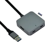 USB Hub VALUE 12.99.1124 USB 3.2 Gen 1 Type-A juodas 5m
