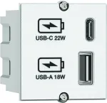Maitinimo juosta Bachmann 917.2271 su USB A ir USB C 22W i&scaron;ėjimu, kelių lizdų ilgintuvas