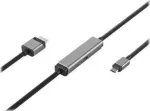 ALOGIC Ultra - Adapterkabel - 24 pin USB-C, USB-C (nur Spannung) zu HDMI m&auml;nnlich - 2,0m - abgeschirmt - Space-grau - USB-Stromversorgung (100 W), unt