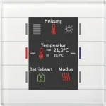 MDT BE-GT2TW.02 Glastaster II Smart stiklinis mygtukas su spalvotu ekranėliu ir temperatūros jutikliu, baltos spalvos