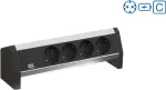 Bachmann Desk 1 maitinimo pratęsimo modulis, 2 AC lizdai, aliuminis/plastikas, patalpoms