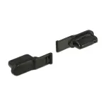 Ki&scaron;tukinio lizdo apsauginis dangtelis DELOCK 64033, juodas, 5&times;12.5&times;3.5 mm, pakuotė po 10 vnt.