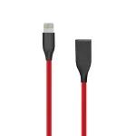 Silicone laidas USB &ndash; Lightning, 2 m (raudonas)