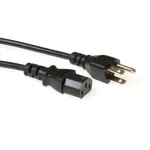 Maitinimo laidas ACT Powercord USA ki&scaron;tukas - C13 juodas 2,5 m