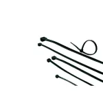 ACT kabelių rai&scaron;tis &ndash; juodas, 203 mm, 3,6 mm, daugkartinis, nailonas