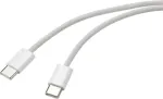 Renkforce USB-C&reg; laidas, USB-C&reg; ki&scaron;tukas &ndash; USB-C&reg; ki&scaron;tukas, 3,00 m, baltas, vytos poros RF-6056880