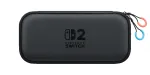 Nintendo Switch 2 ne&scaron;iojimo dėklas su ekrano apsauga, kietas korpusas, Nintendo, juoda, Nintendo Switch 2, užtrauktukas, 142 mm