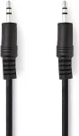 Nedis stereo garso laidas | 3,5 mm ki&scaron;tukas | 3,5 mm ki&scaron;tukas &ndash; nikeliuotas | 1,00 m | Apvalus | Juodas | Dėžutė