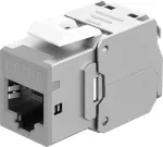 Goobay Keystone modulis RJ45 CAT 6A, STP, Slim, &scaron;viesiai pilkas (77946)
