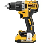 Gręžtuvas su sukimo funkcija DeWalt DCD791D2-QW, 18V Li-Ion, 2&times;2Ah akumuliatoriai, 13 mm greito užveržimo griebtuvas, 70 Nm, 1,5 kg