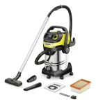 K&auml;rcher WD 7 Control P S 30/6/35/T &scaron;lapias ir sausas siurblys, 1400 W, 30 L, nerūdijantis plienas