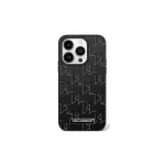 Karl Lagerfeld KLHMP16MPKHPORPK Hot Stamp MagSafe Hard Case, skirtas iPhone 16 Plus 6,7, juoda