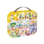 Janod Puzzle in Suitcase Rhythm of the Day 24 Pieces 3+ Made in France