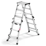 Hailo Master DTL100 2x4 - 2x6 pakopų teleskopinė kombinuota kopėčios 150 kg aliuminio