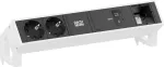 Bachmann DESK2 stalvir&scaron;io maitinimo ir duomenų modulis, 2x CEE 7/3, 1x USB-C 100W, 1x Custom Module, 1 m, RAL 9010 grynai baltas