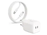 2-POWER 65W GaN USB-C įkroviklis + 2M 100W USB-C kabelis