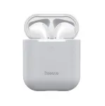 Baseus Silica Series itin plonas silikoninis apsauginis dėklas, skirtas AirPods 1/2, pilkas