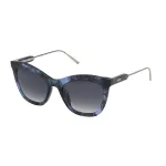 NINA RICCI Moteri&scaron;ki Akiniai Nuo Saulės SNR300-5209MC Rudi Havana Drugelio Formos Rėmeliai UV400