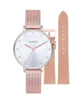 RADIANT RA600203 Vyri&scaron;kas analoginis kvarcinis laikrodis 36mm nerūdijančio plieno Milano apyrankė juodu ciferblatu
