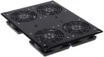 DELTA OPTICAL A19-4W 19 inch 1U ventiliatorių panelė spintai, 4x120mm, 230V AC, juoda