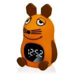 DieMaus vaiki&scaron;kas žadintuvas su naktine &scaron;viesa &ndash; analoginis kvarcinis, &scaron;ilta balta LED &scaron;viesa, mėlyna/oranžinė