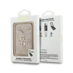 GUESS 4G Stand & Mirror MagSafe piniginės dėklas su stovu ir veidrodėliu, skirtas iPhone - rožinis